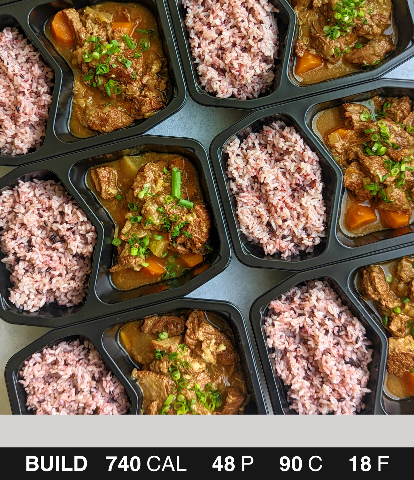 Korean Braised Beef with Purple Rice
