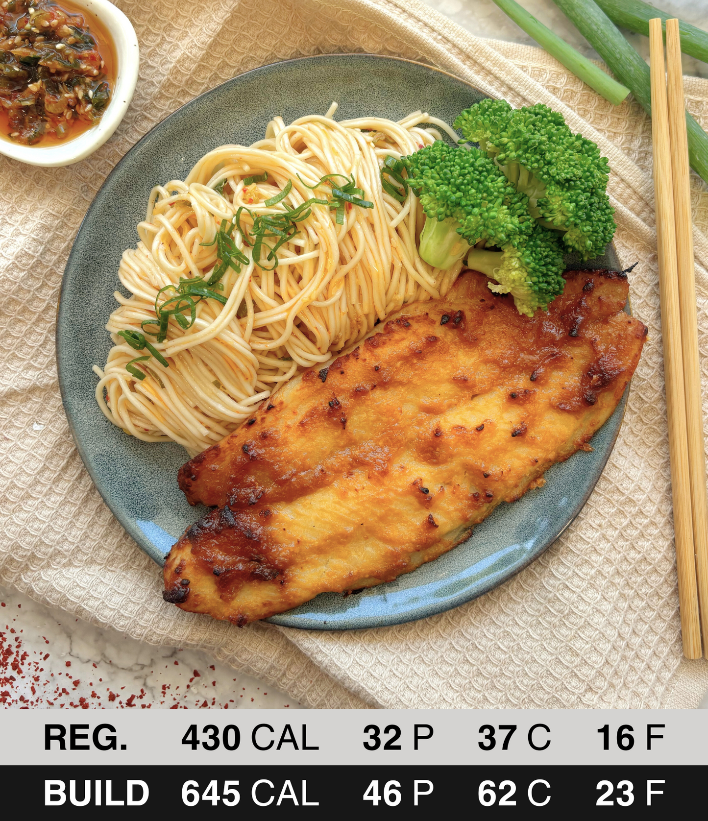 Miso Glazed Fish with Ginger Scallion Noodles