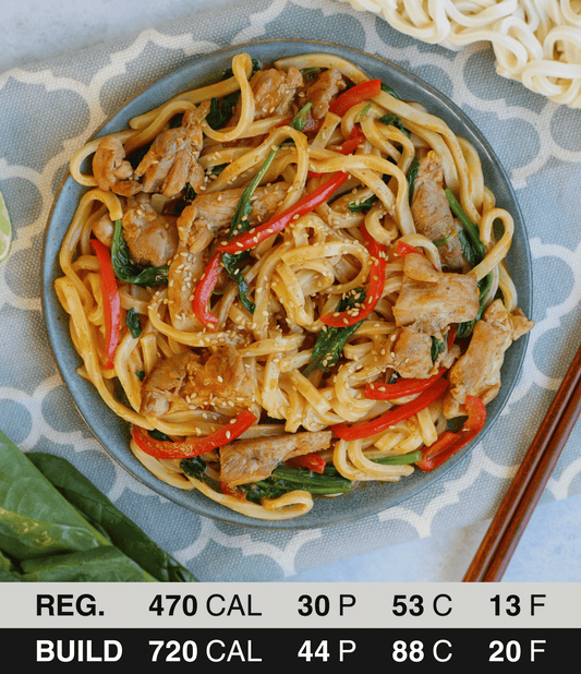 Thai Red Curry Udon with Chicken